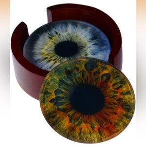 Colorful Eye Design Coasters